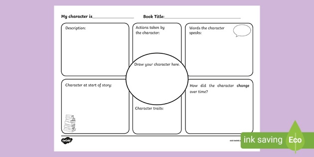 Character Study Worksheet (teacher made) - Twinkl