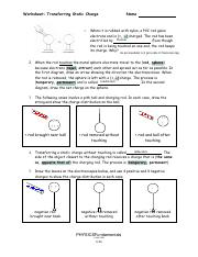 charge worksheet answers