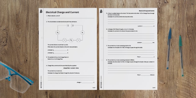 Electric Circuits Worksheets with Answers (teacher made)