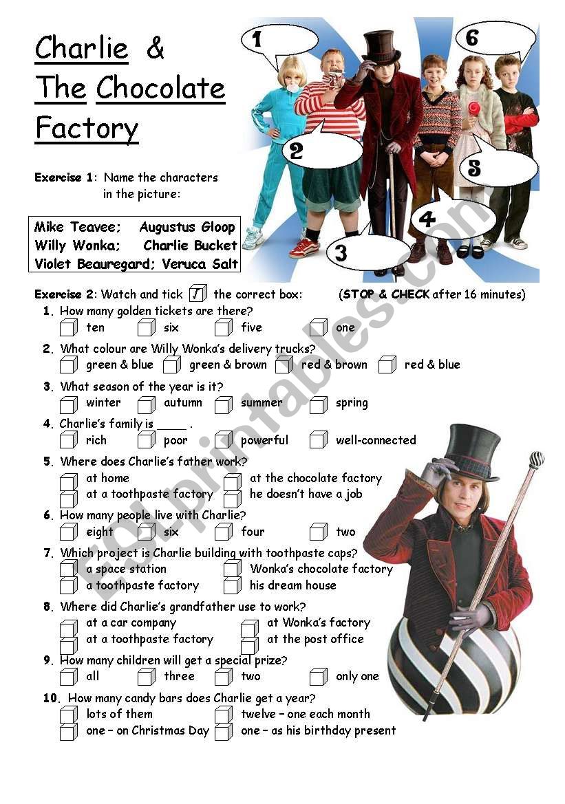 part-1-4-charlie-the-chocolate-factory-movie-worksheet-esl-worksheets-library for Free Printable Charlie And The Chocolate Factory Worksheets Printable PART 1/4 Charlie & The Chocolate Factory - movie worksheet - ESL ... - Worksheets Library for Free Printable Charlie And The Chocolate Factory Worksheets Printable