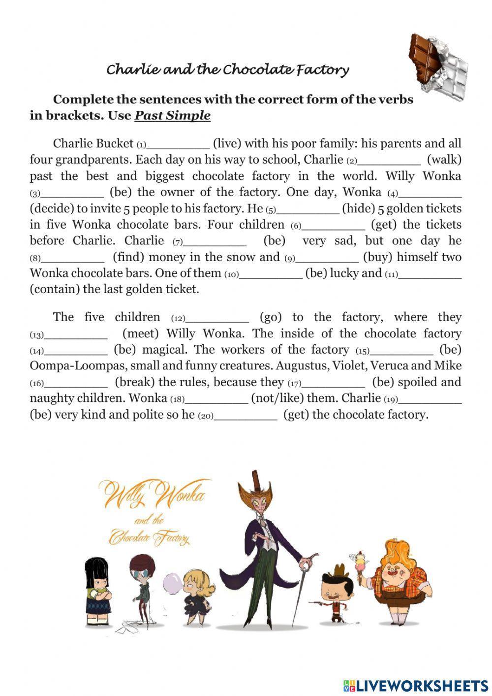 Charlie And The Chocolate Factory ESL Worksheet By Nanadia 