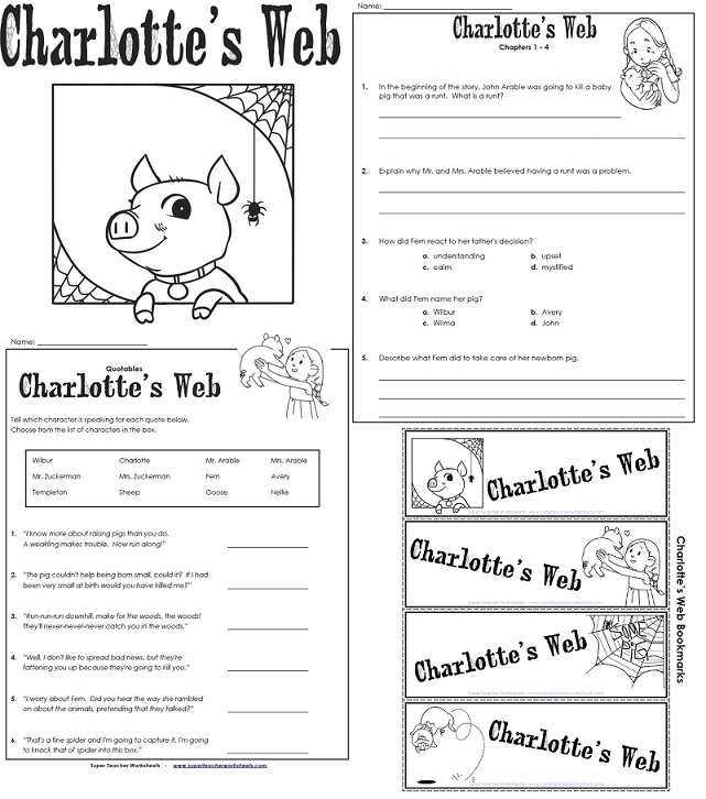 Charlottes Web Worksheets