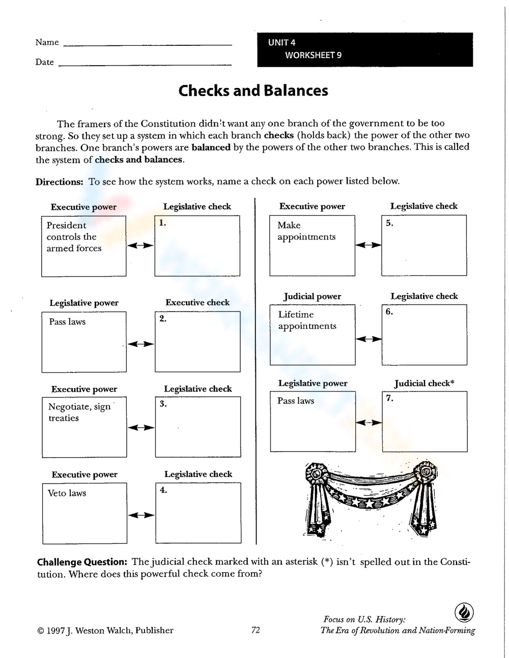 Free Printable Checks and Balances Worksheet Collection Worksheets