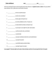 check and balances worksheet answers