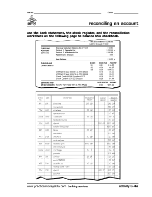 18 Printable checking account reconciliation worksheet Forms and ...