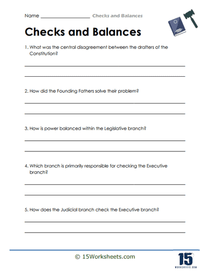 Checks and Balances Worksheets - 15 Worksheets Library