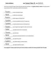 Summer Clinton - CHAPTER 3 - SECTION 1 - CHECKS AND BALANCE ...