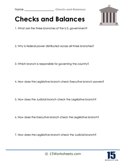 checks and balances worksheet answer key