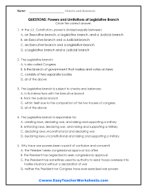 checks and balances worksheet answers