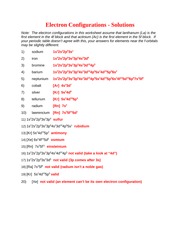 chemfiesta electron configuration worksheet