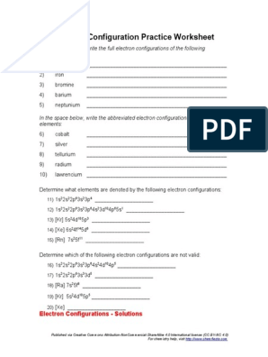 chemfiesta electron configuration worksheet