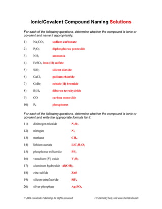 chemfiesta worksheet answers