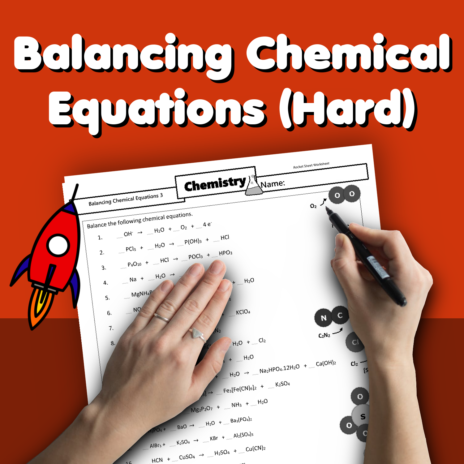 chemical balancing worksheet with answers