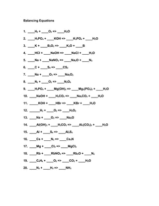 chemical formulas and equations worksheet