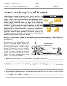 chemical reaction worksheet with answers