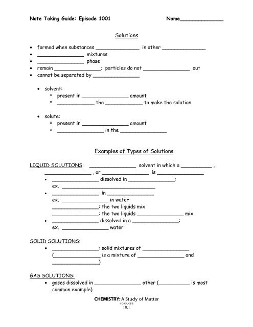 Note Taking Guide