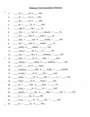 chemistry balancing chemical equations worksheet answers