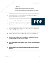 chemistry chemical word equations worksheet answers