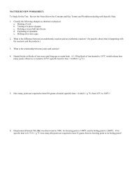 chemistry review worksheet answers