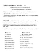 chemistry scavenger hunt worksheet