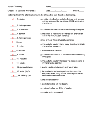 How Solutions Form Answer Key - Fill Online, Printable, Fillable ...