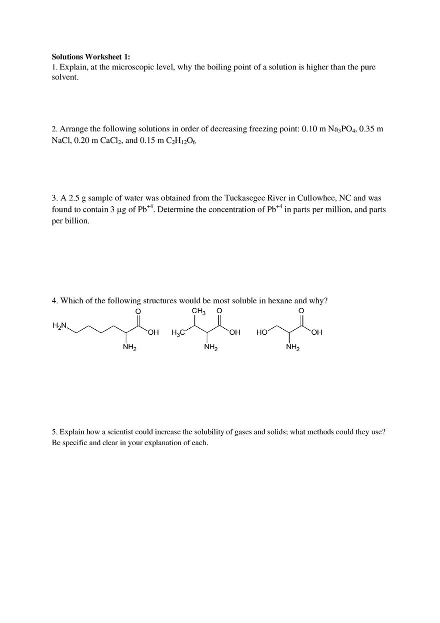 Chemistry Solutions Worksheet 1 Questions Edubirdie Worksheets Library Chemistry Solutions Worksheet 1 Questions Edubirdie Worksheets Library
