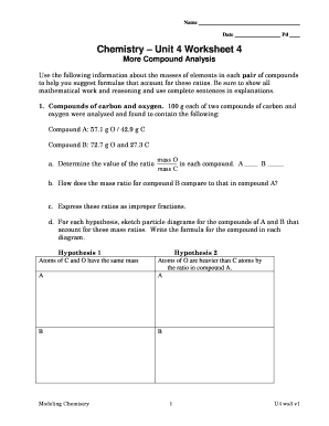 chemistry unit 4 worksheet 2 answers