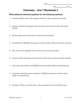chemistry unit 7 worksheet 3