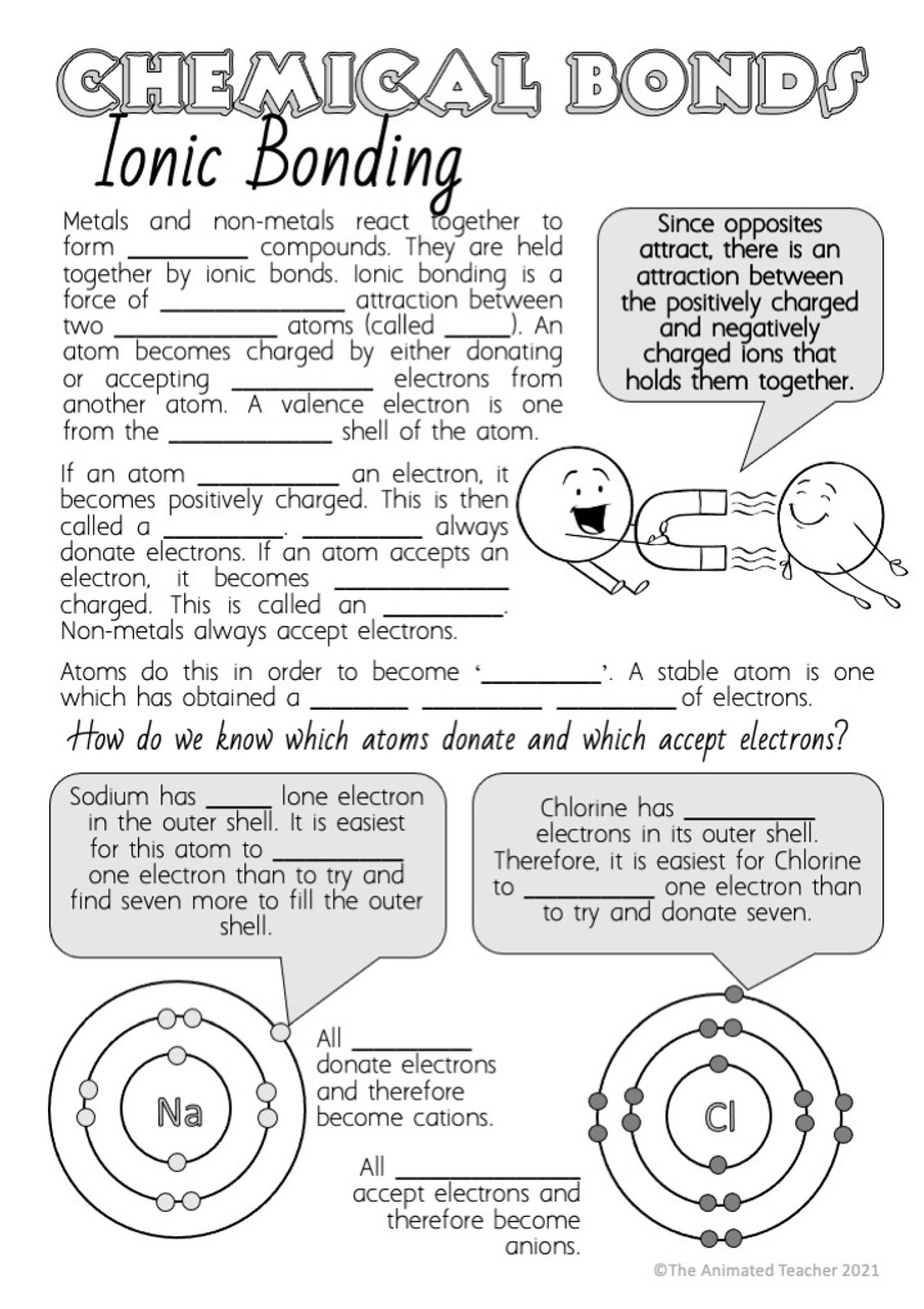 Ionic Bonding Worksheet Pdf Seller | www.fiammaespresso.com