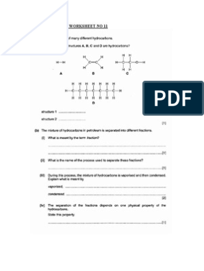 Igcse Chemistry Worksheet | PDF
