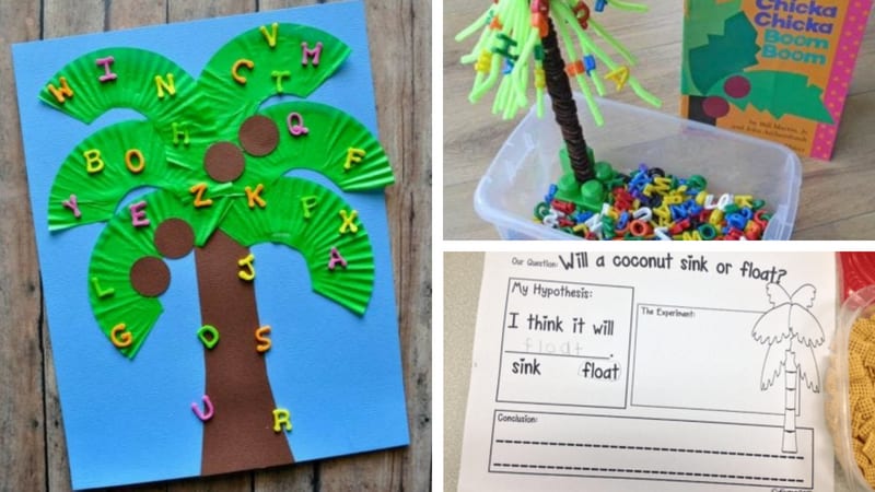 chicka chicka boom boom worksheet for kindergarten