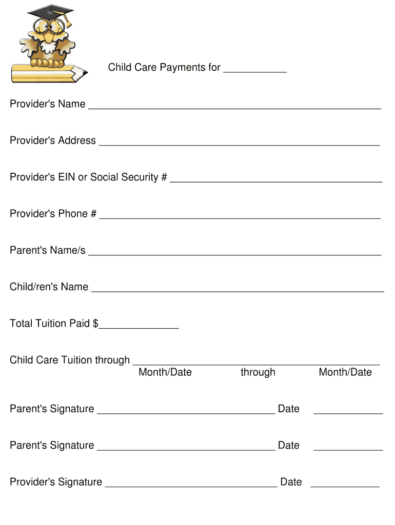 child care tax credit worksheet