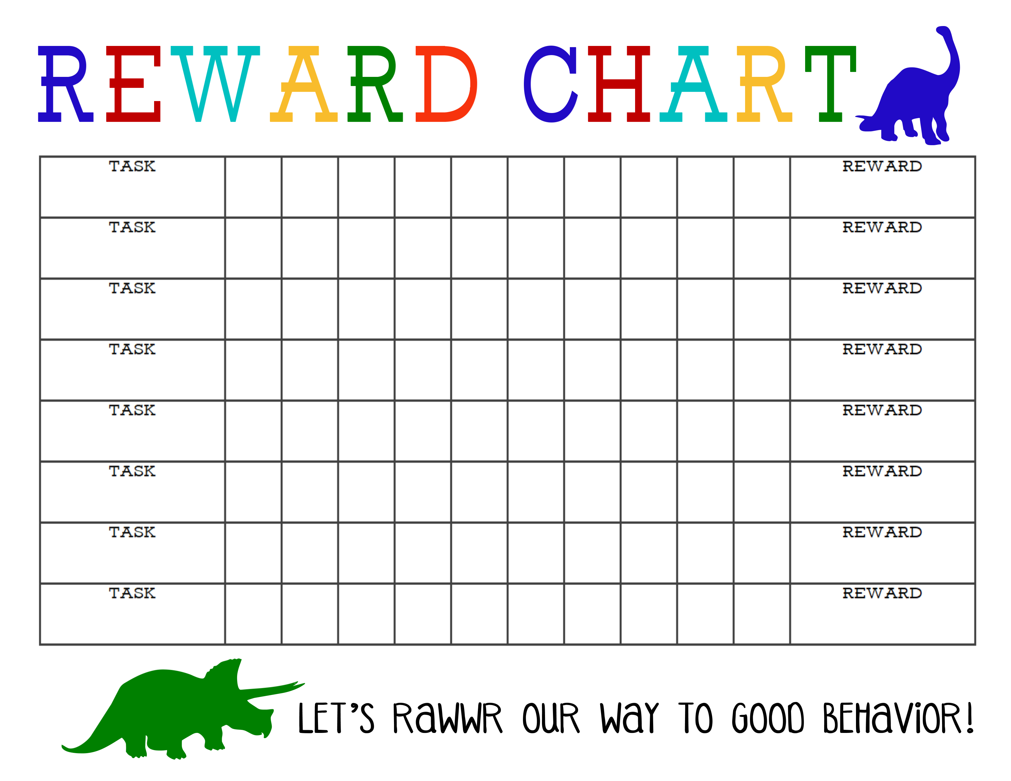child printable reward charts