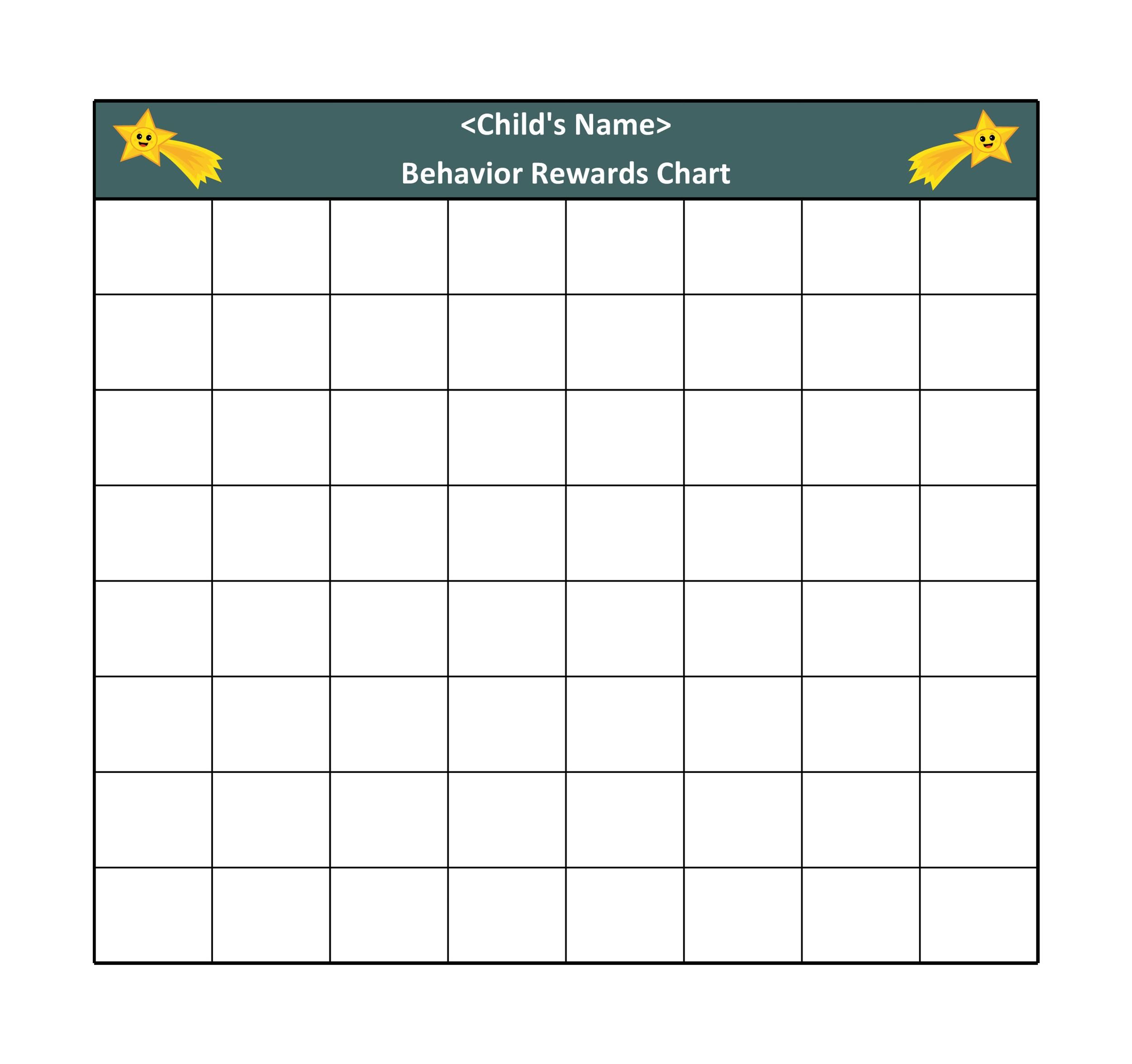 22 Printable Reward Charts for Kids (PDF, Excel &  Word)