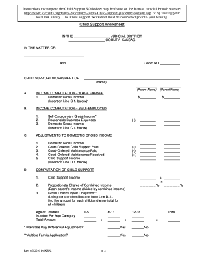 child support guidelines worksheet ma