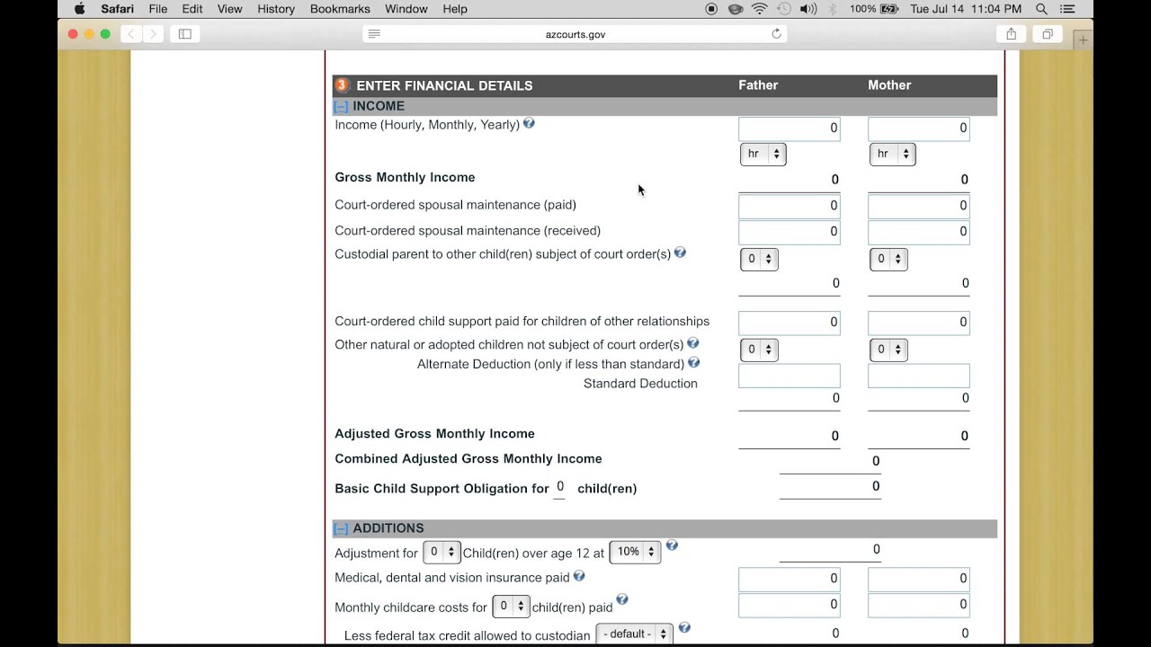 How to Calculate Child Support in Arizona - EASY