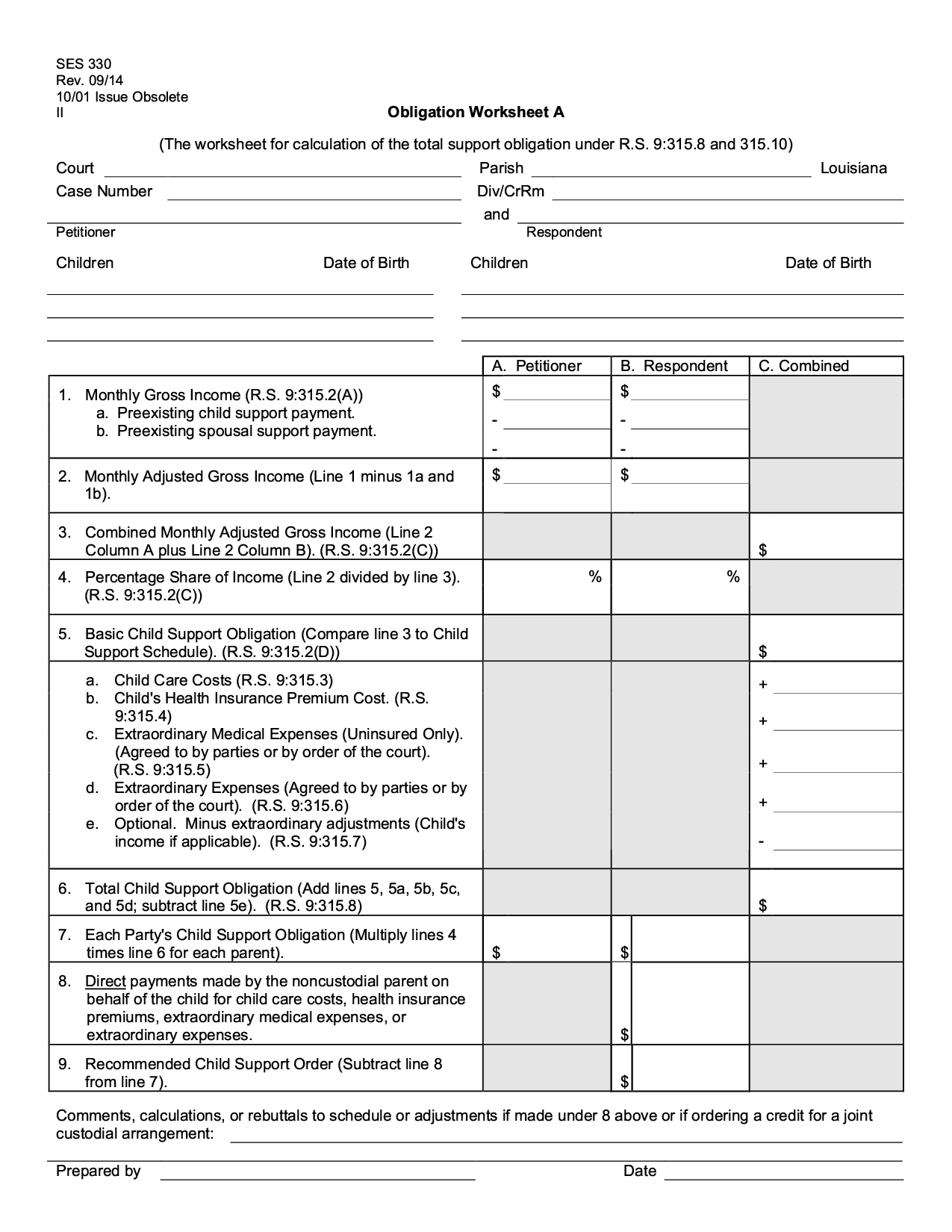 Louisiana Child Support Professional - ThorpeForms