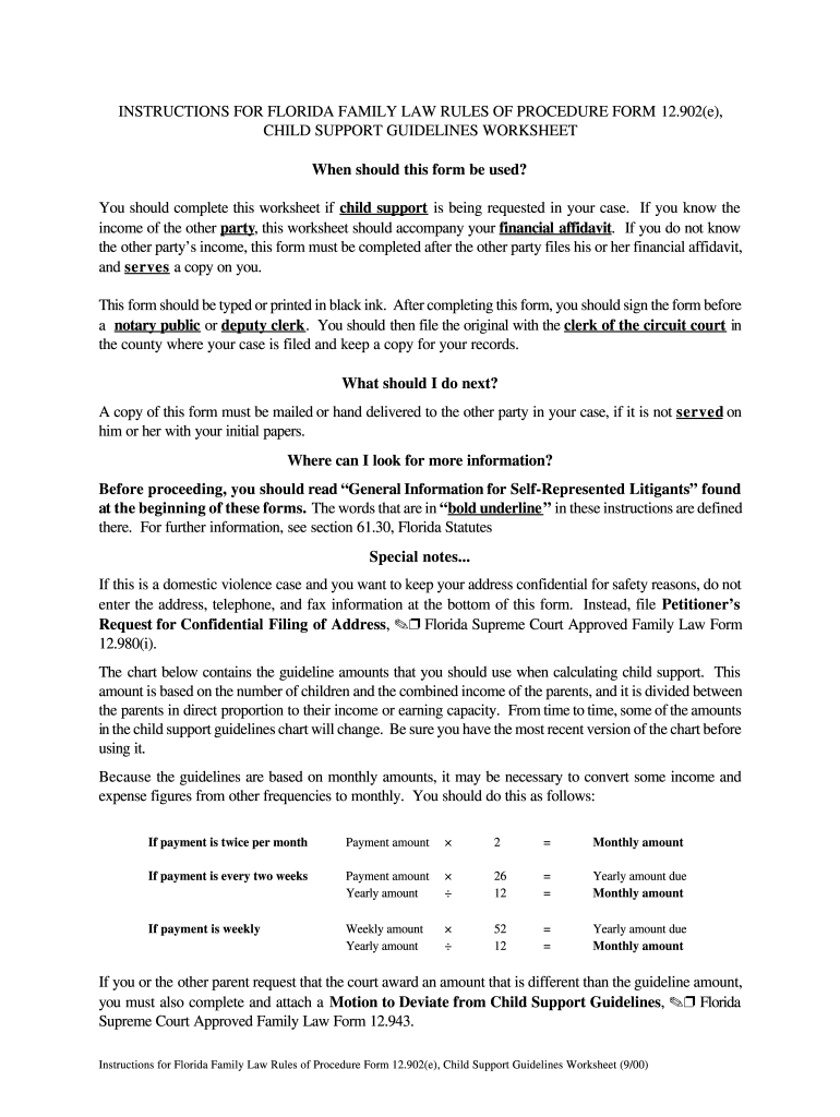 2000 Form FL 12.902(e) Fill Online, Printable, Fillable, Blank ...
