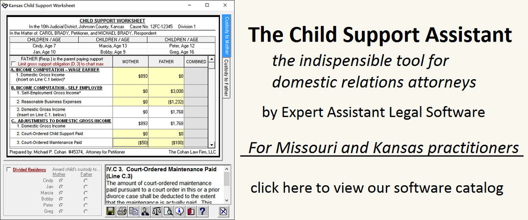 child support worksheet kansas