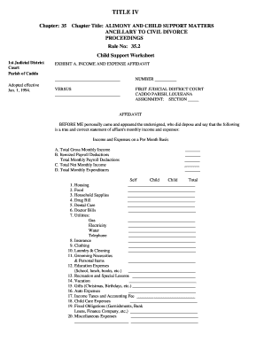 Bill Of Sale Form Kansas Child Support Worksheet | pdfFiller
