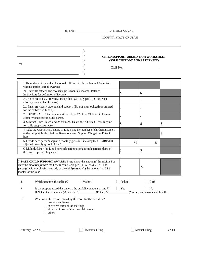 Indiana child support worksheet instructions: Fill out &  sign ...