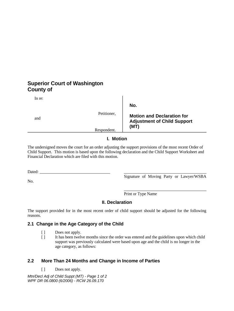 Wa Child Support Form: Pre-built template | airSlate SignNow