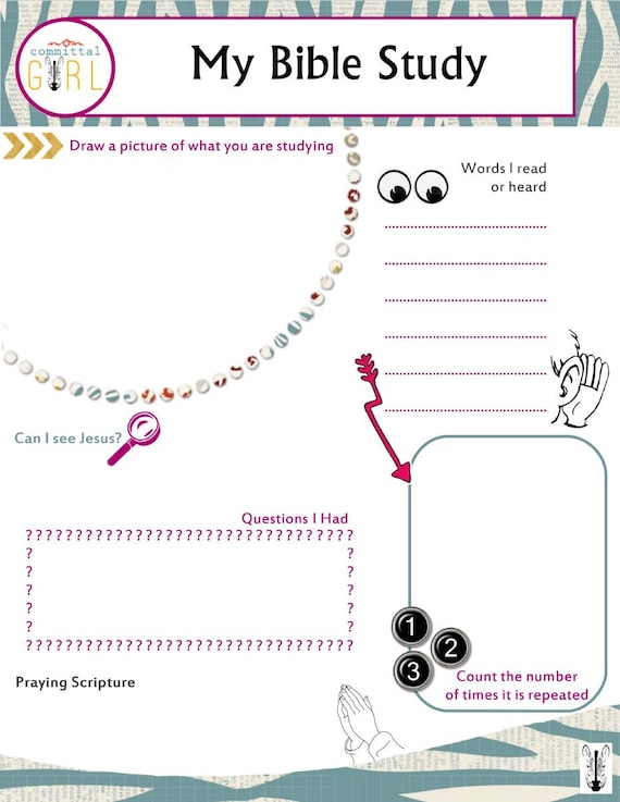 children bible study worksheet