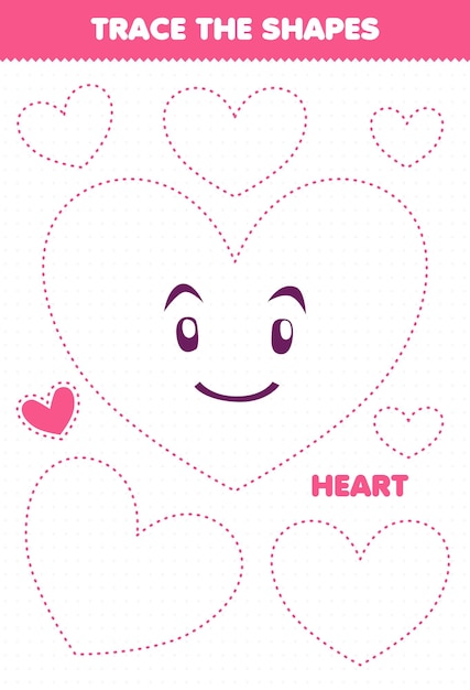 Premium Vector | Education game for children trace the shapes ...
