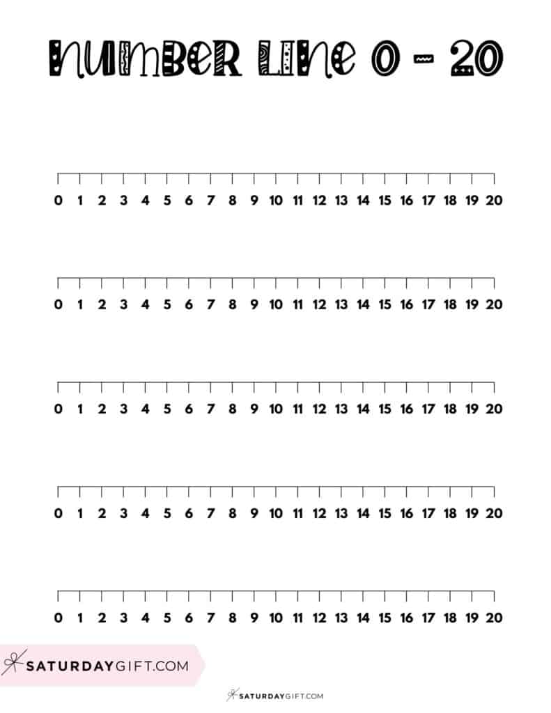 childrens printable number line