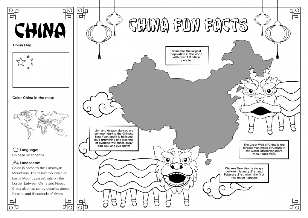 China - Free Lesson Plan and Worksheets - 10 Minutes of Quality Time