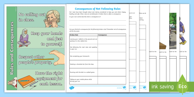 choices and consequences worksheet