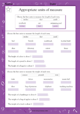 5th Grade Measurement Worksheets