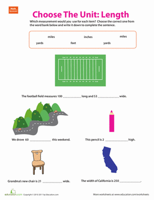 choosing unit of measurement worksheet