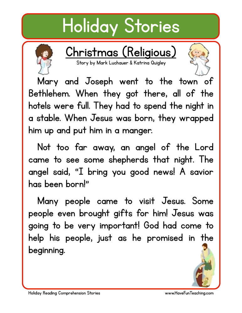 christian christmas worksheet